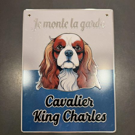 plaque-chien-métal-cavalier-king-charles-maison-et-cadeaux