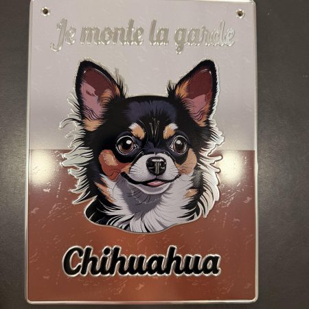 plaque-chien-métal-chihuahua-maison-et-cadeaux