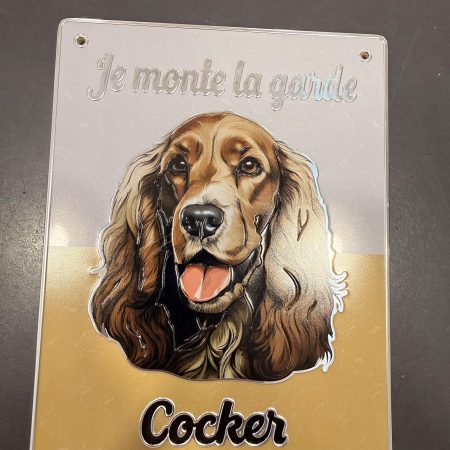 plaque-métal-chien-cocker-maison-et-cadeaux